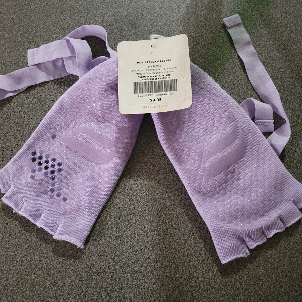 Pilates yoga socks with ankle ties